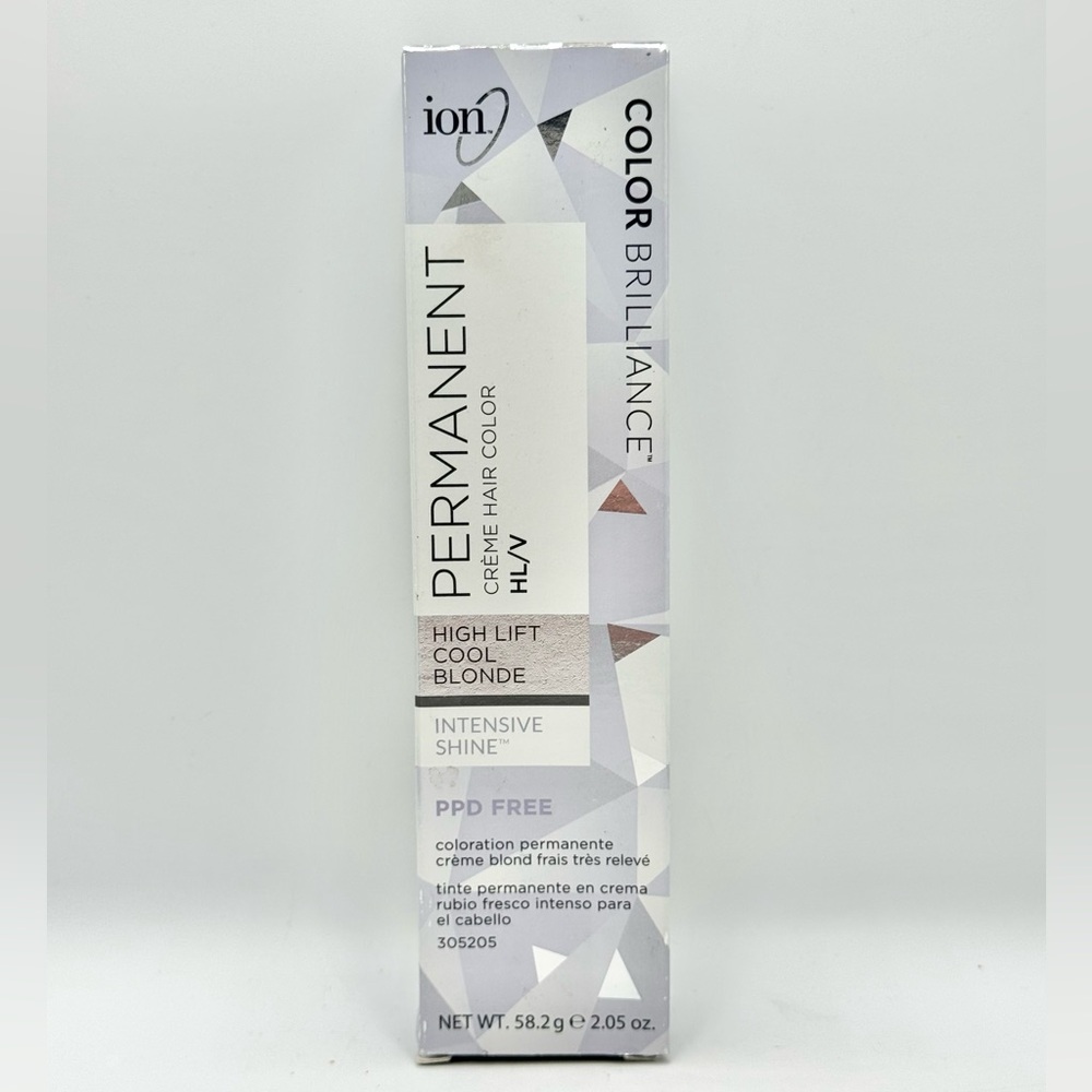 Ion Permanent Creme Hair Color HL/V High Lift Cool Blonde 2.05 oz.